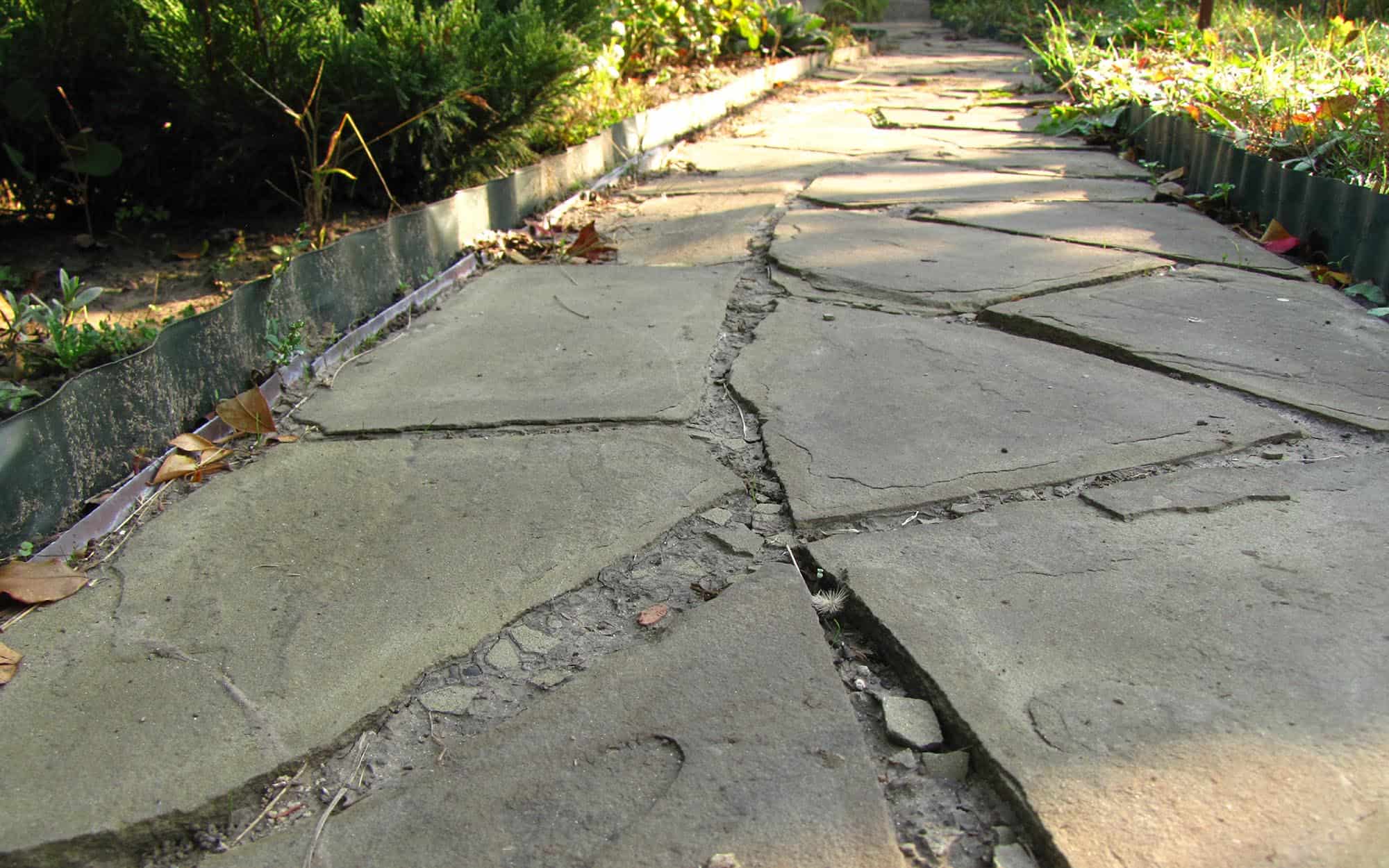 Large sheet rock pathway